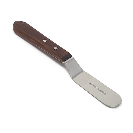 A2Z Scilab Wooden Handle Lab Spatula, 3 Offset Bayonet Blade, 7 Total Length A2Z-ZR-BWHS3